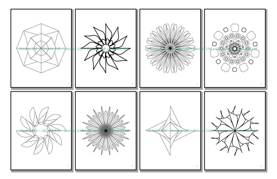 100 Geometric Mandala Coloring Pages | PDF | Digital File | Series GM2025 Vol. 6 product image (5)