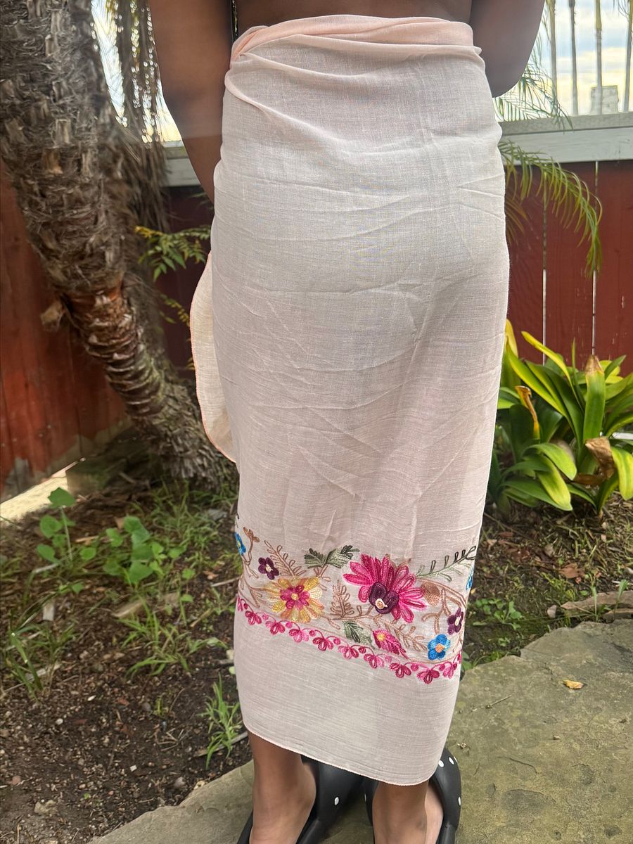 Sheer Embroidered Sarong - Pink product image (3)
