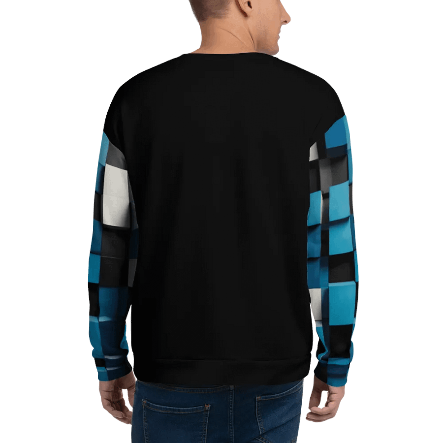 Black And Blue Squares Unisex Sweatshirt product image (7)