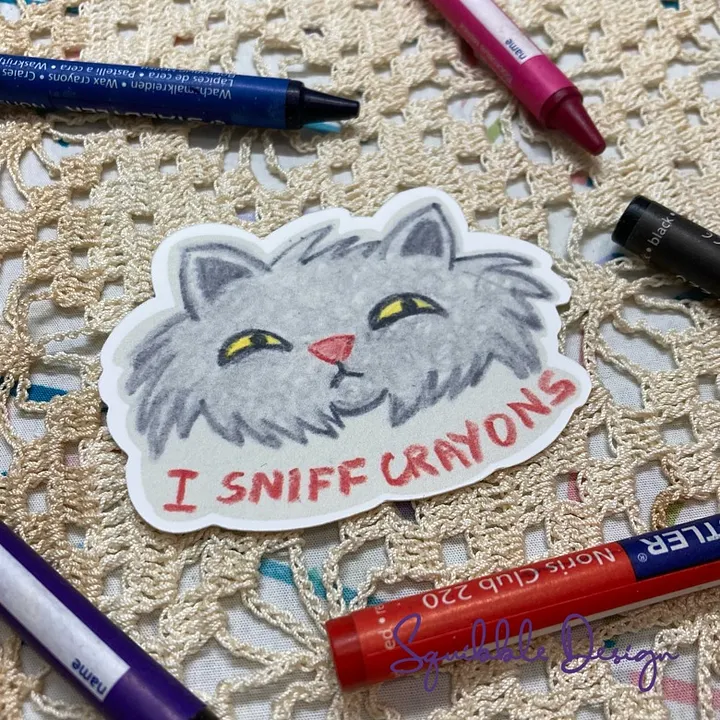 Vinyl Sticker - I Sniff Crayons product image (1)