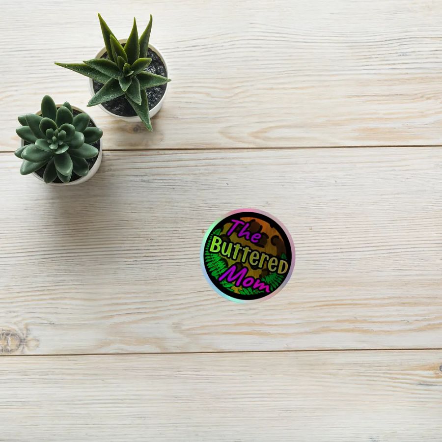Buttered Mom Holographic Sticker product image (10)