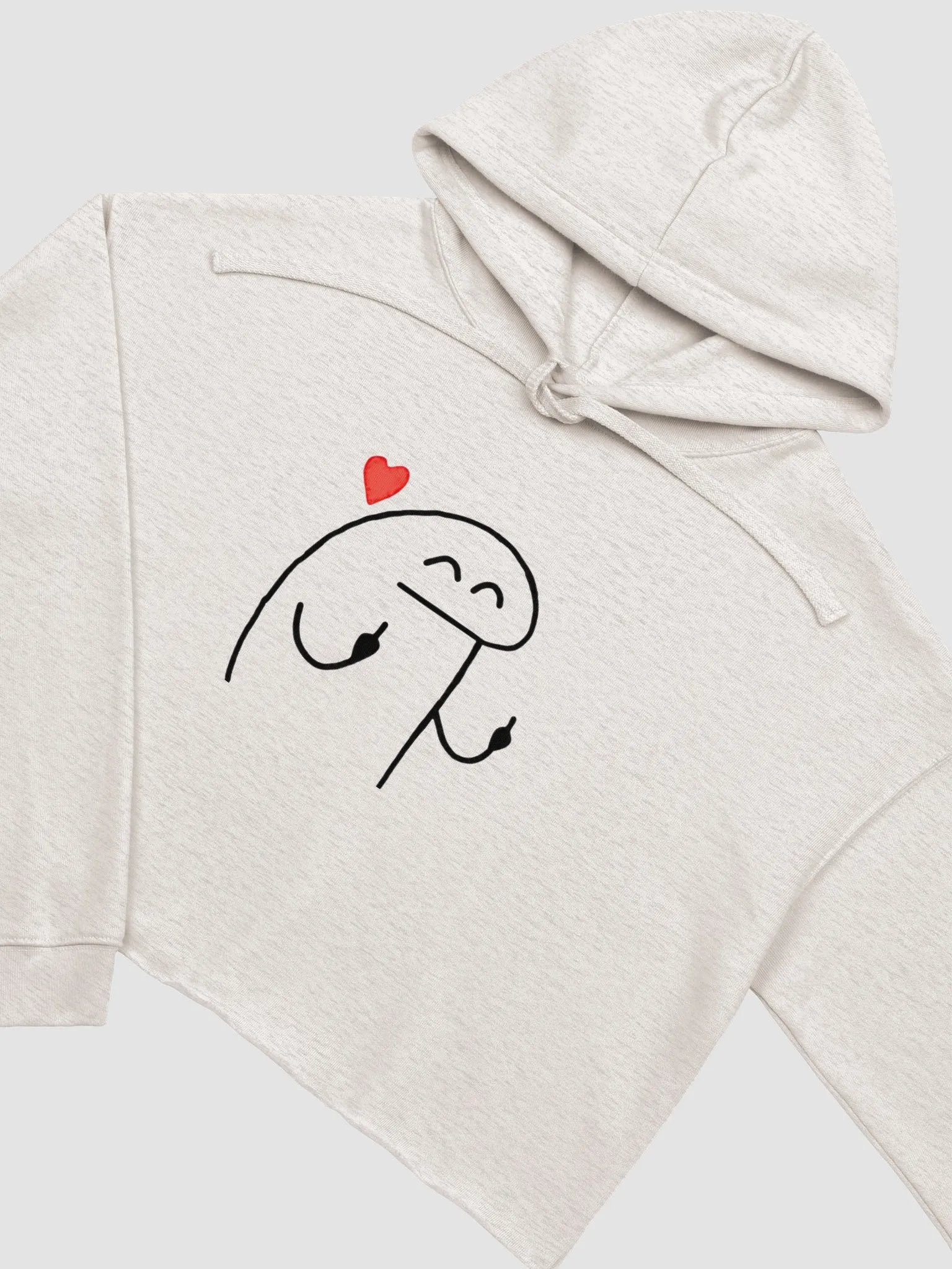 Meme Stick Figure Middle Finger Love Crop Hoodie product image (12)