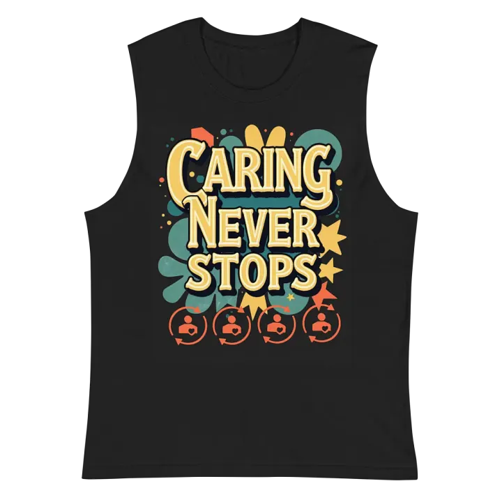 Caring Never Stops Muscle Tank product image (3)