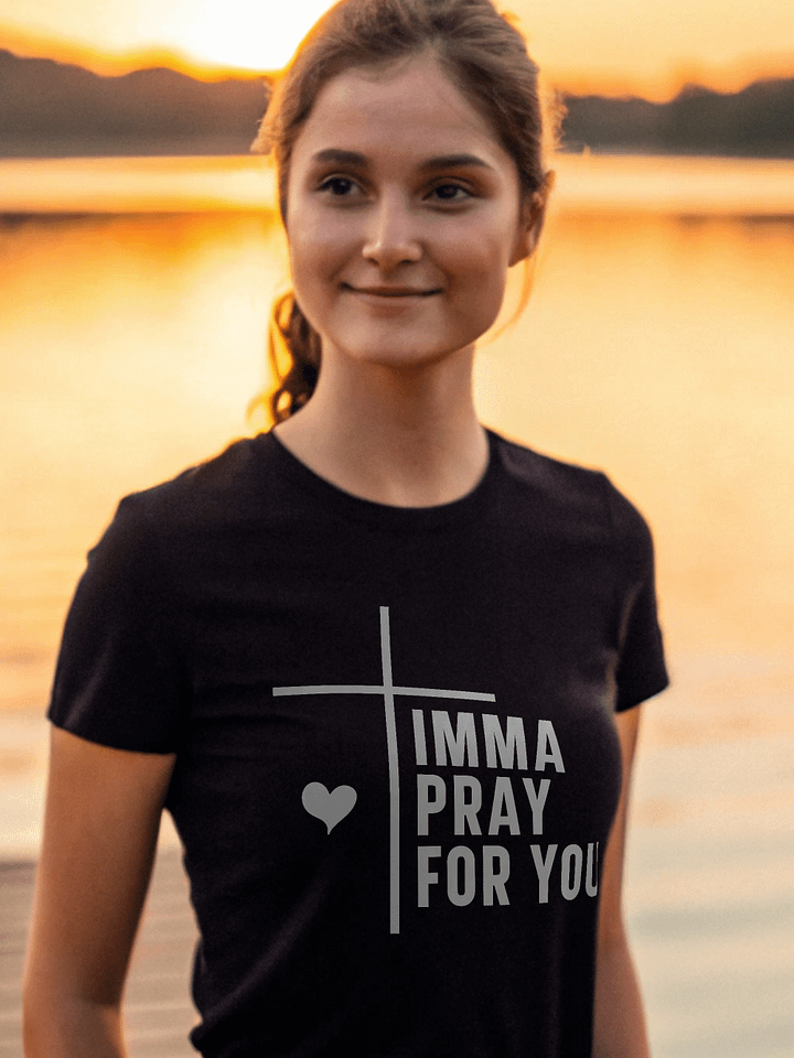 Imma Pray For You Women's Black T-Shirt product image (1)