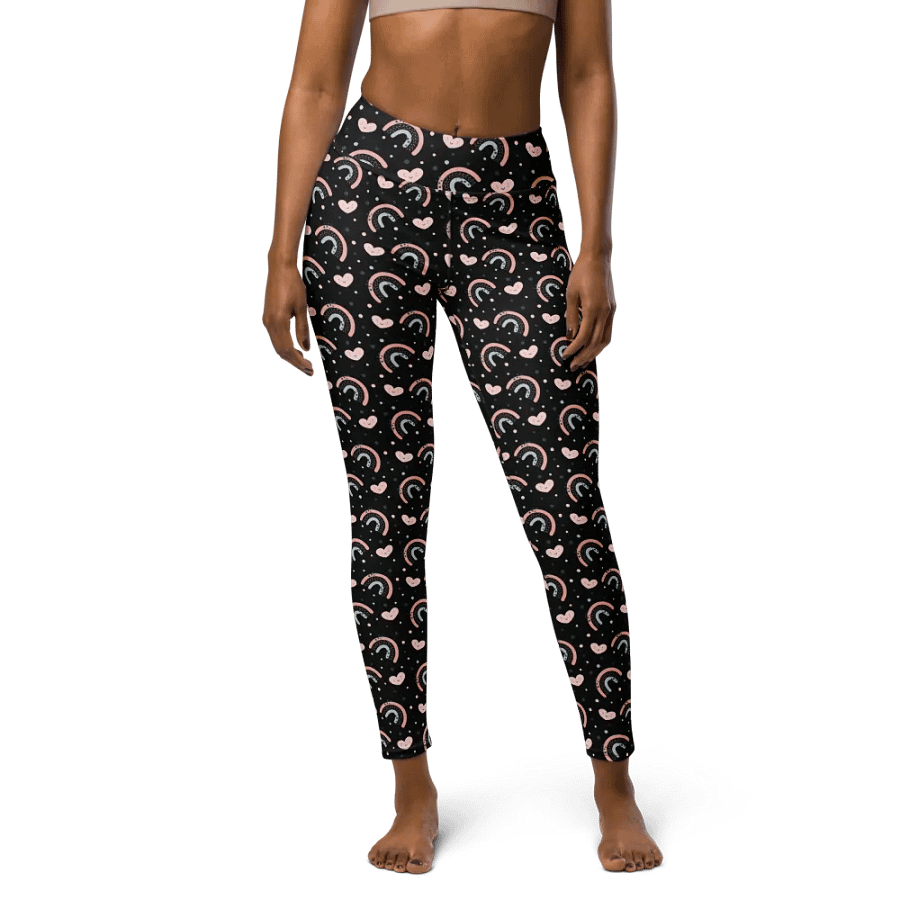 Rainbow Heartbeat High-Waisted Leggings - All-Day Comfort Fit product image (4)