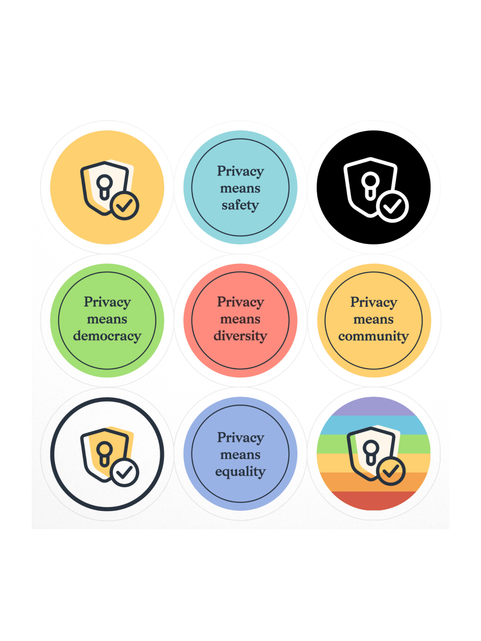 Privacy Means Many Things - Sticker Sheet product image (1)