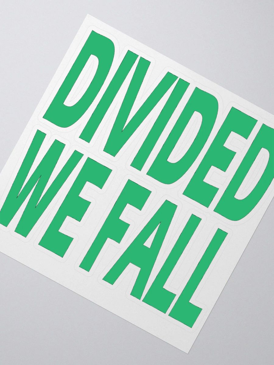 Divided We Fall - Green - Kiss Cut Stickers product image (3)