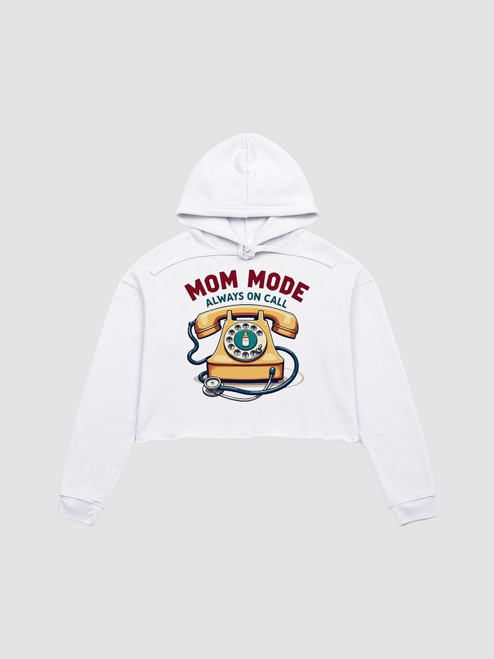 Mom Mode Vintage Phone Crop Hoodie product image (3)