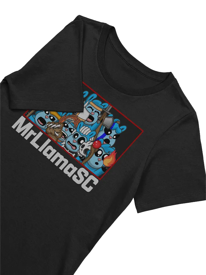 MrLlamaSC Llama Family Women's T-Shirt (Black) product image (2)