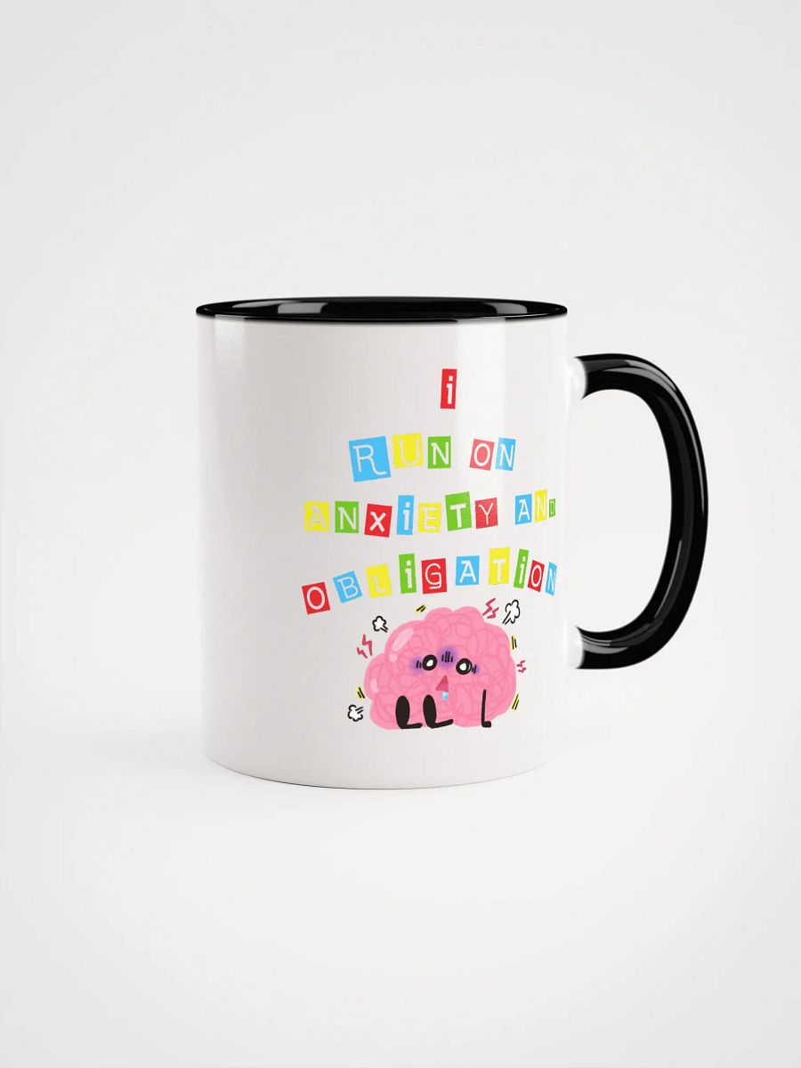 I Run On Anxiety And Obligation Accent Mug product image (2)
