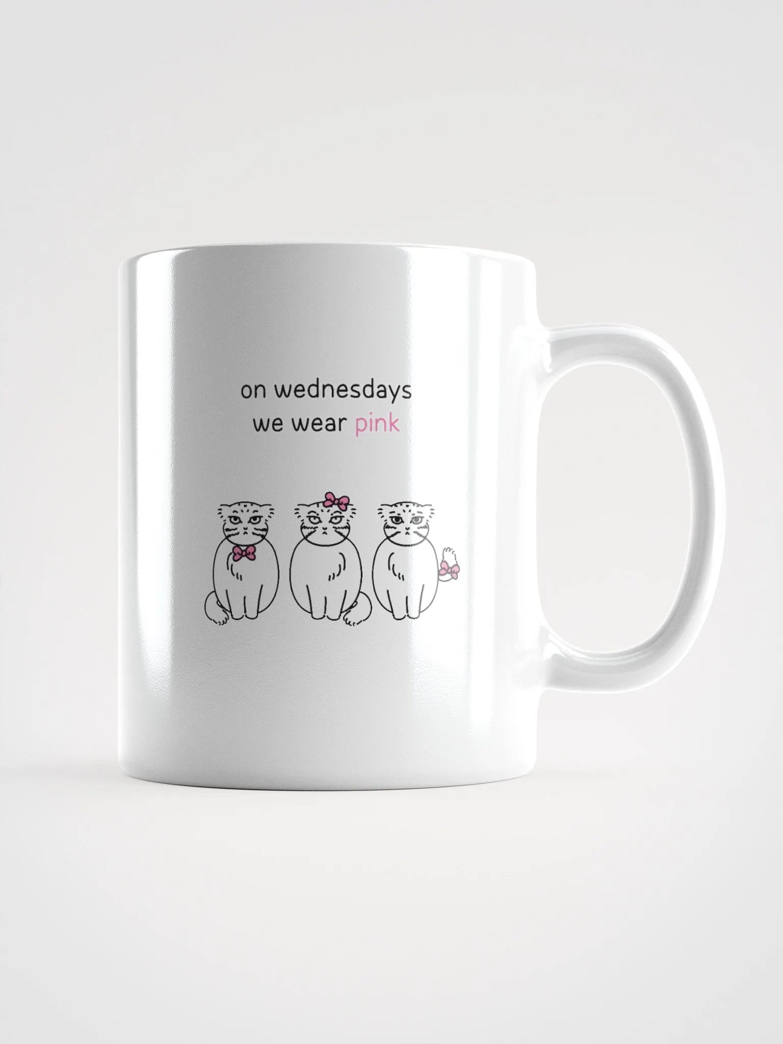 Pink Wednesdays Manul - White Mug product image (1)