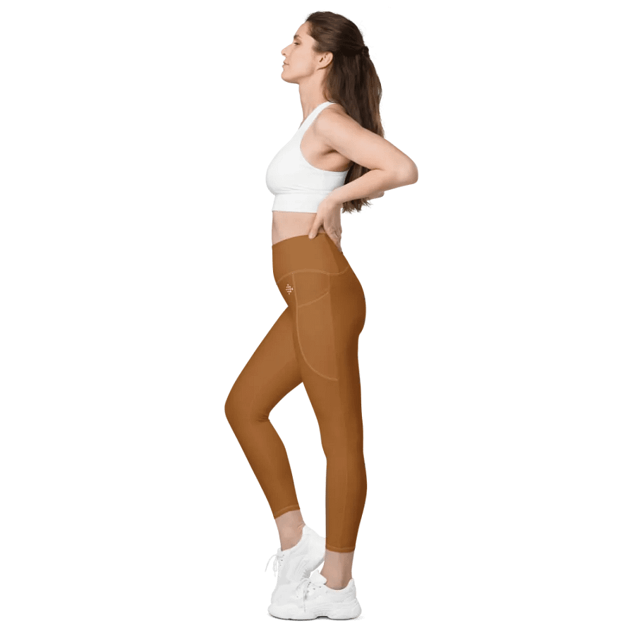 Brown Gold Leggings with Pockets product image (10)