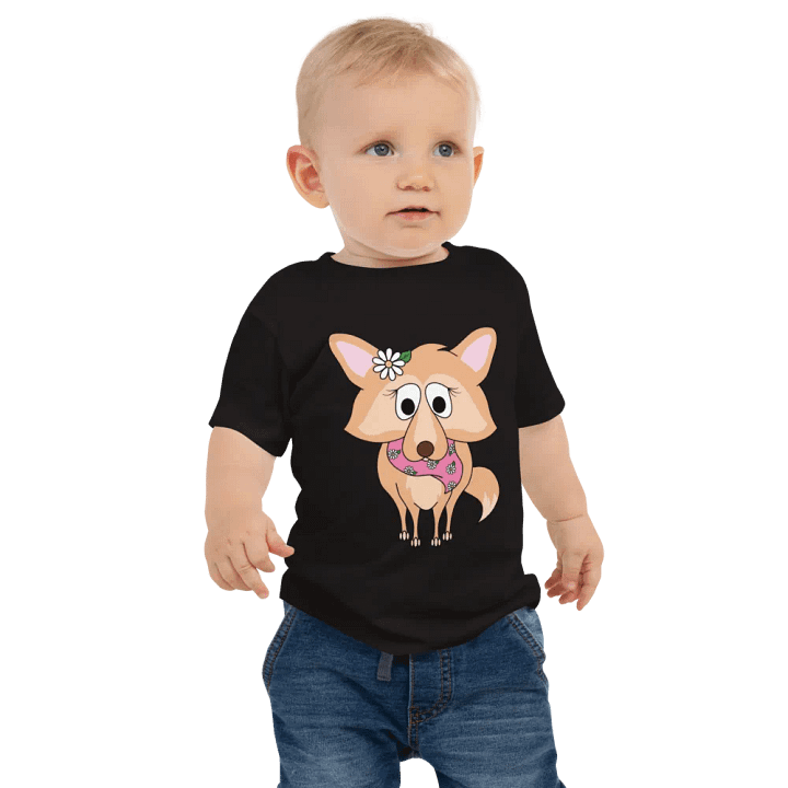 Floral Pup Baby Tee product image (1)