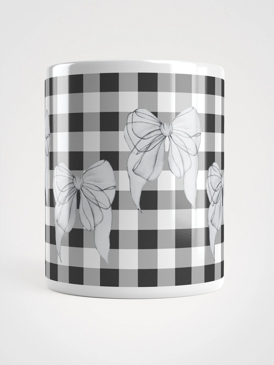 Mug Blanc Vichy Revisité - Noir - Cadeau Style Chic et Poétique product image (5)