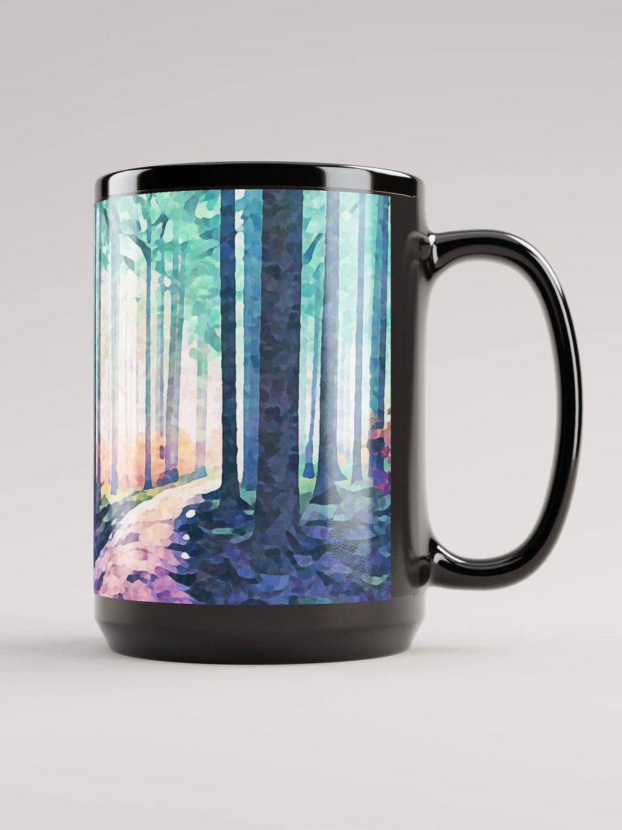 Abstract Graphic | Black Coffee Mug | Solitude Treescape product image (3)