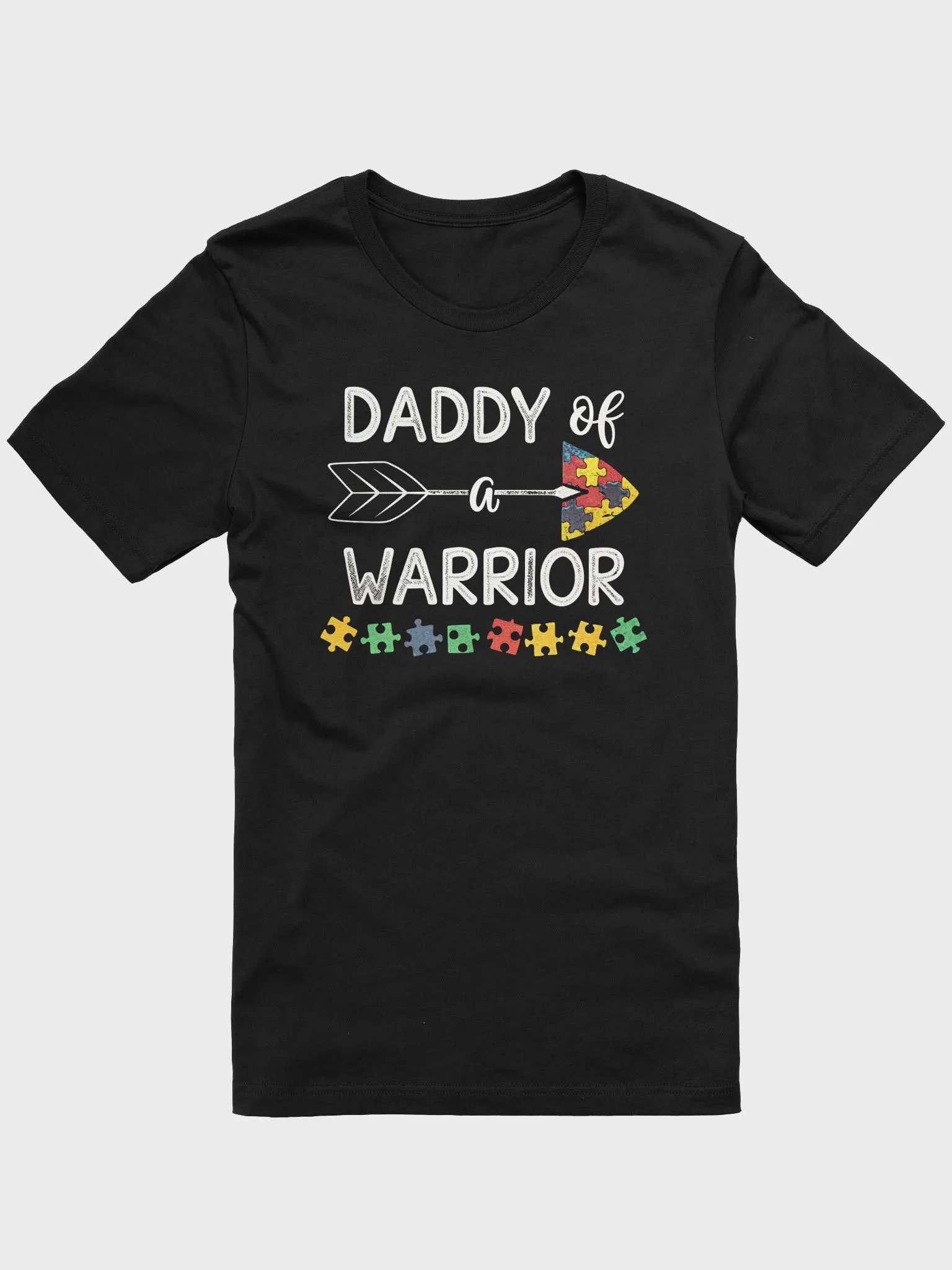 Daddy of a Warrior Family Dad Autism Awareness T-Shirt | Autism Dad Shirt | World Autism Day Support Tee product image (1)