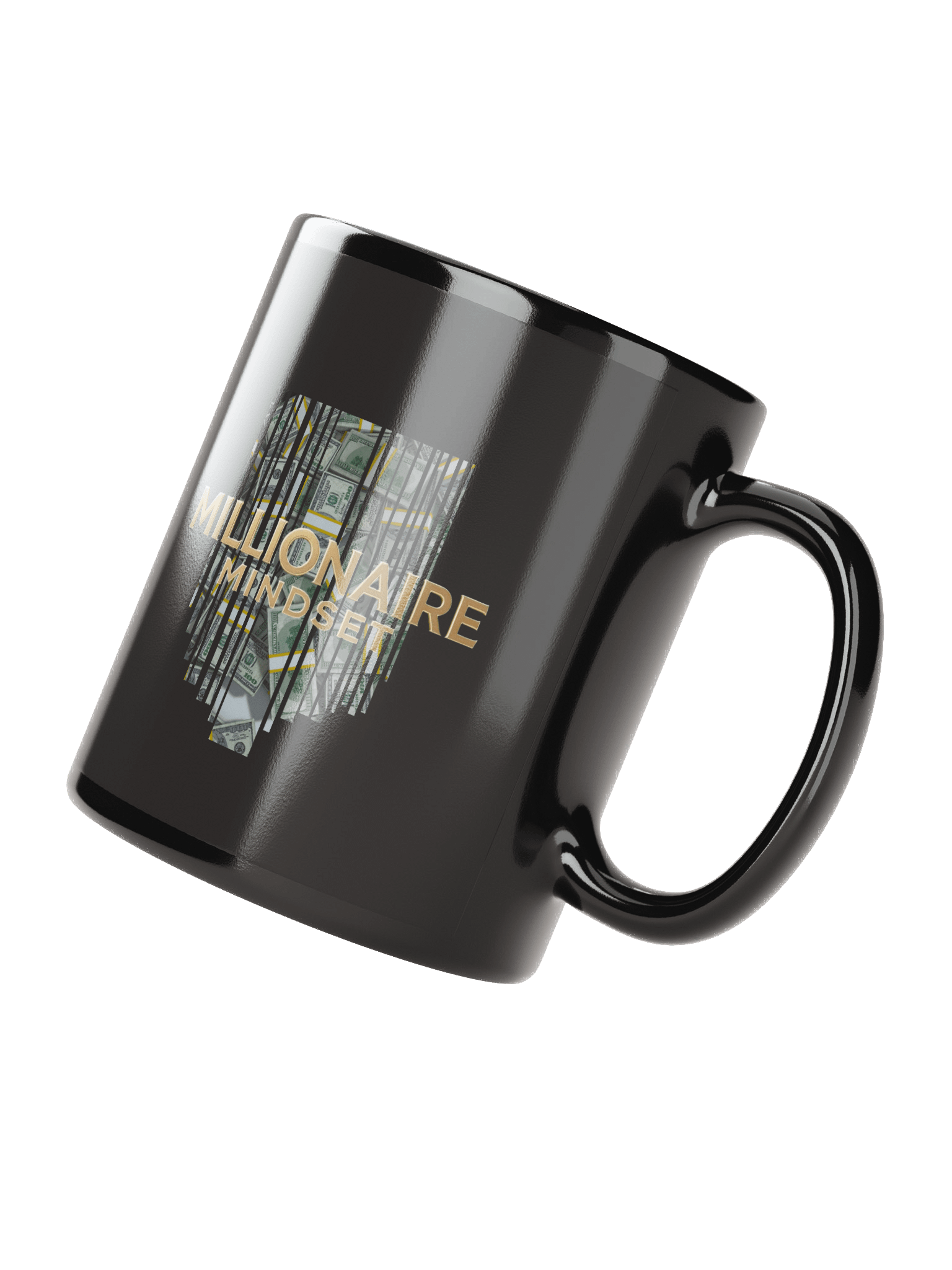 Millionaire Mindset Black Glossy Mug product image (2)