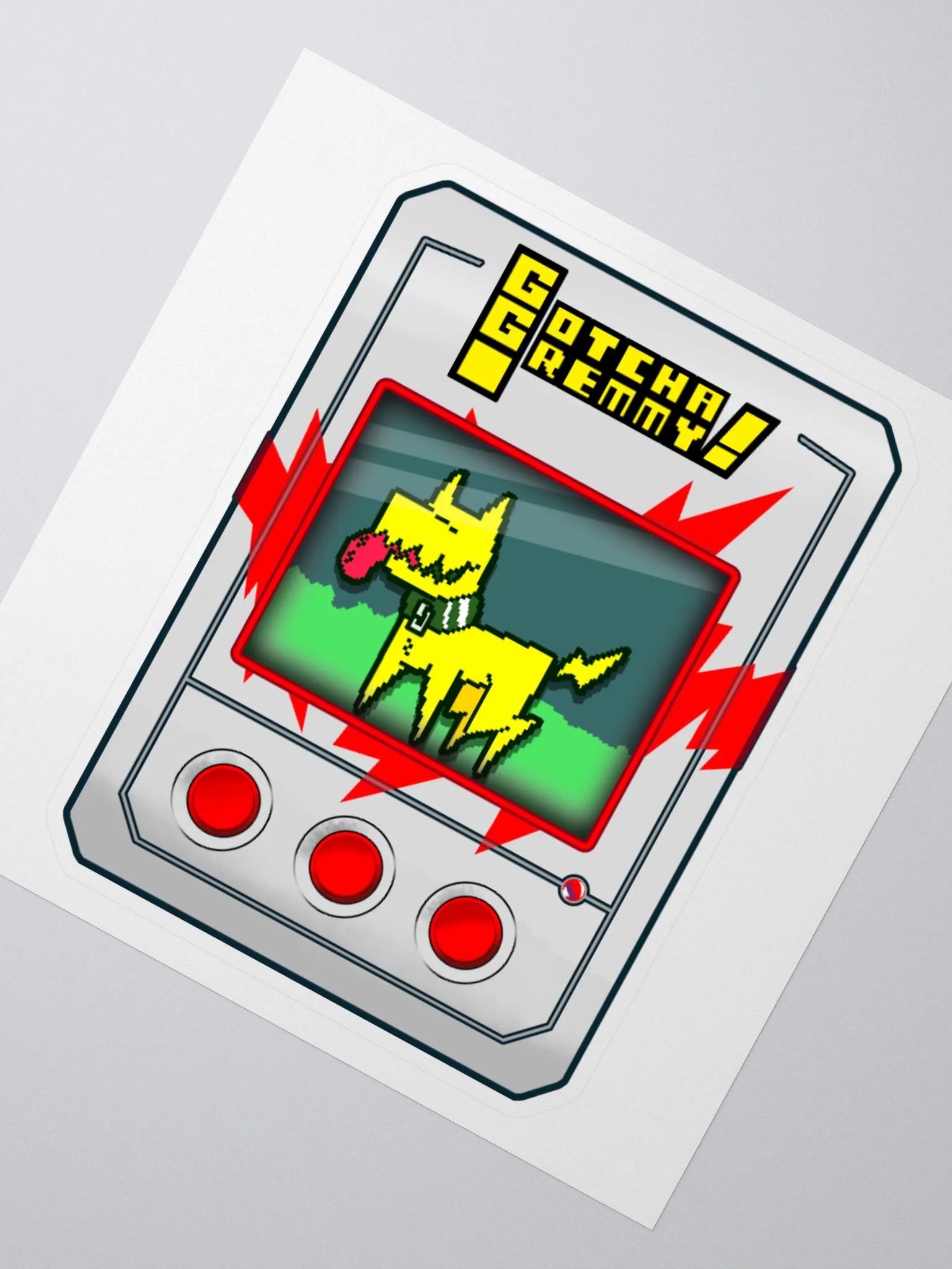Gotcha Gremmy! [White/Red] - Sticker product image (2)