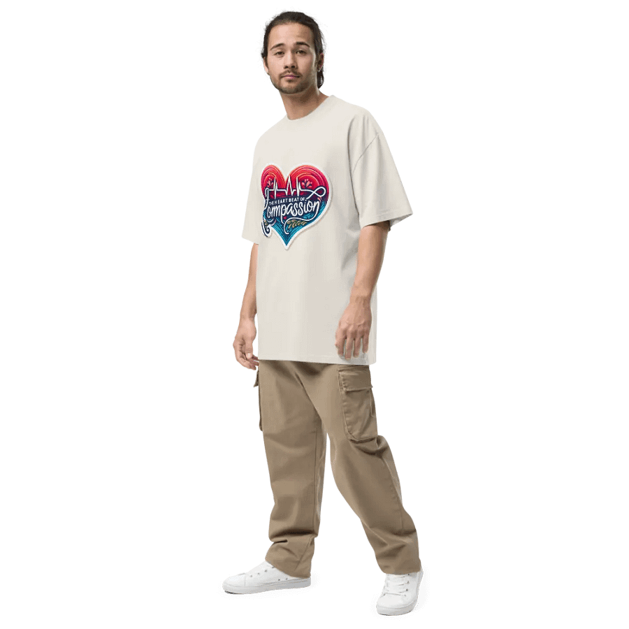 Compassionate Heartbeat Oversized Tee product image (33)