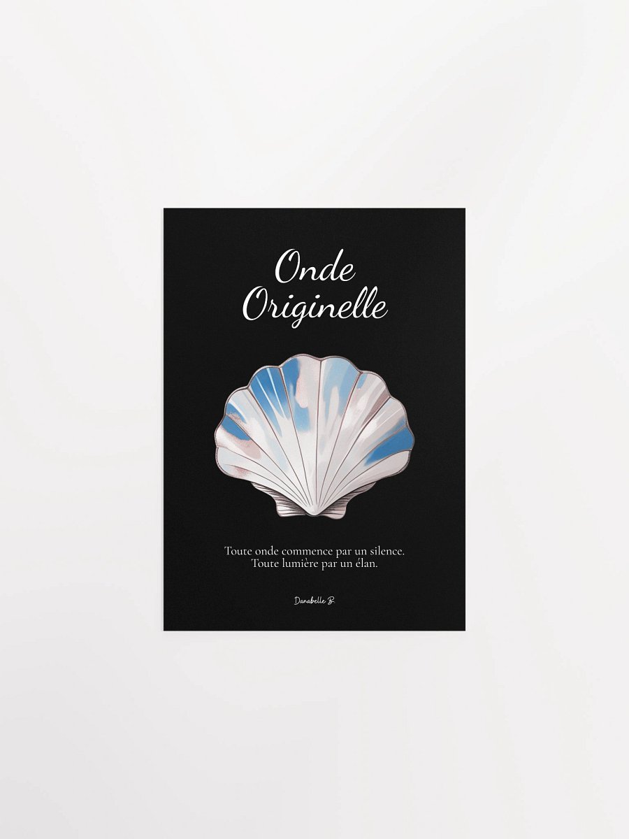 Poster artistique - Coquille Saint-Jacques - Onde Originelle - Cadeau Déco Energie Vibratoire product image (1)