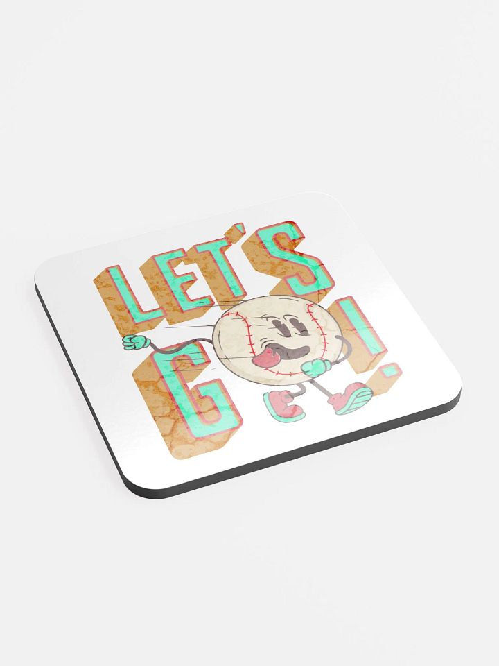 Lets Go Baseball Mascot Energetic Fun Coaster product image (2)