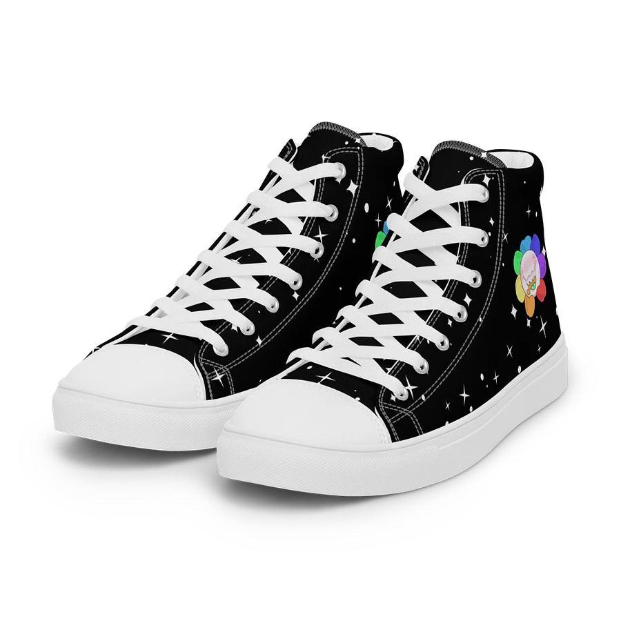 Black Starry and White Flower Sneakers product image (43)