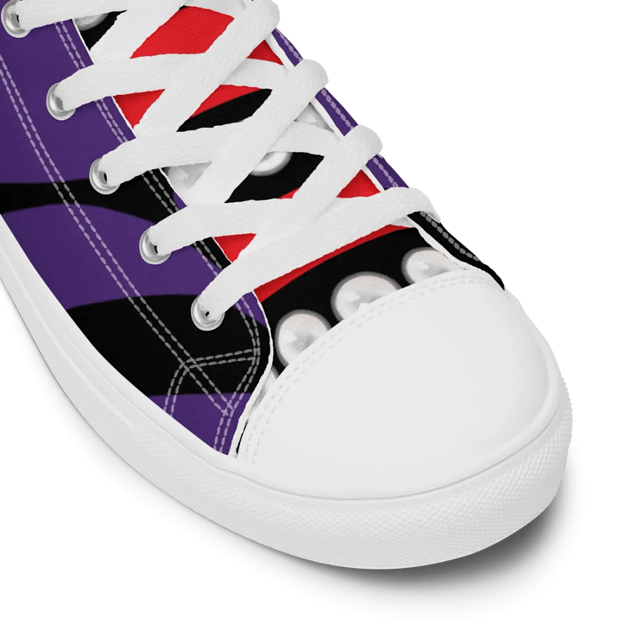 Woman's High-Top Sneakers (Purple Tiger Stripes) product image (9)