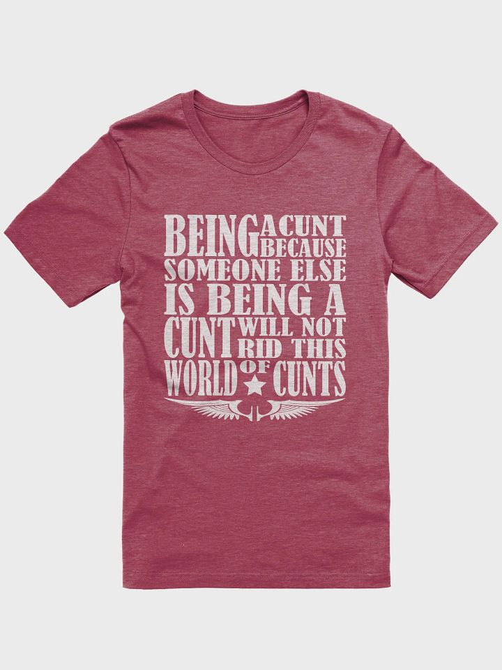 Stop Being A Cunt - White Lettering - Bella+Canvas Supersoft T-Shirt product image (2)