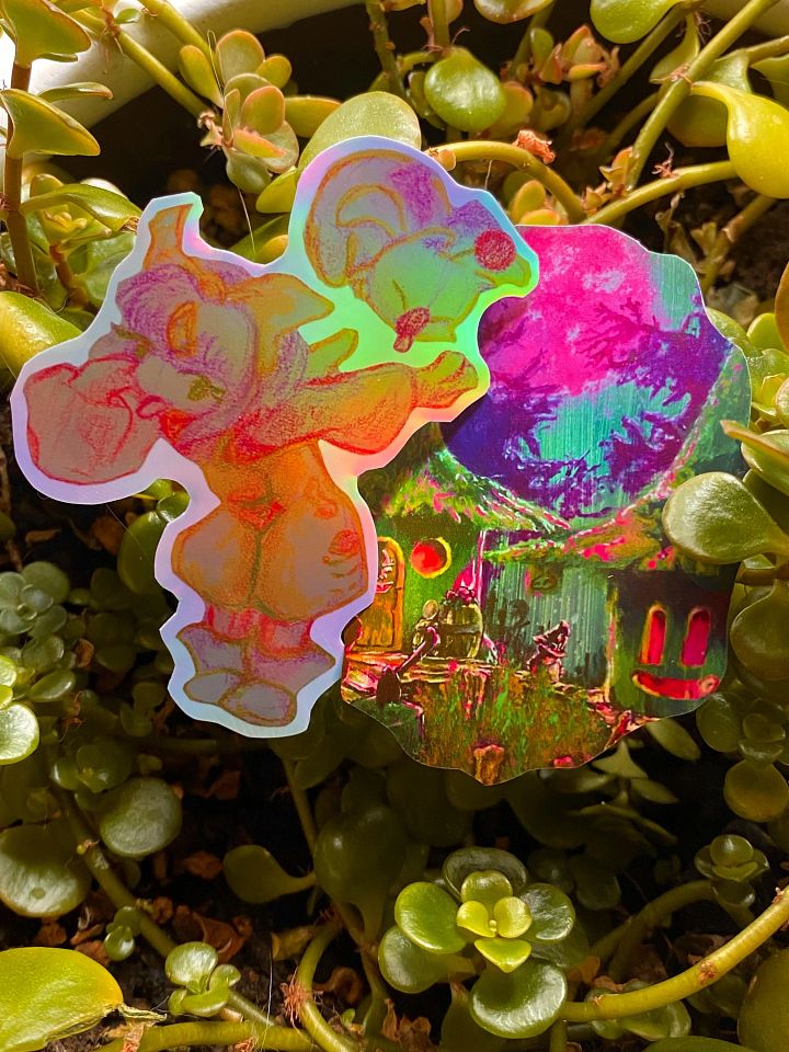FFIX holographic stickers~!! Mog/Eiko, Black Mage Village product image (1)