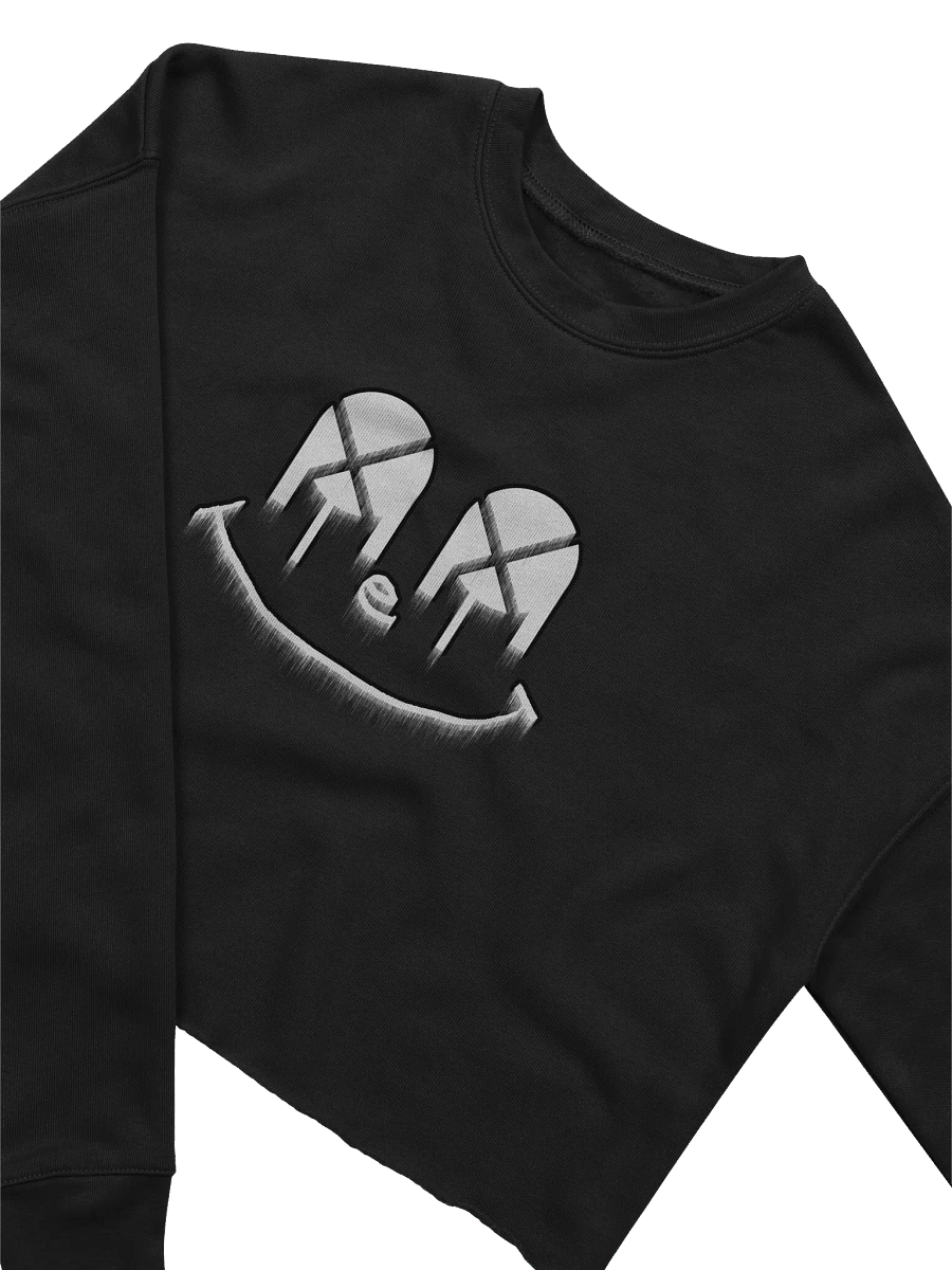 Glitchface Fleece Crop Sweatshirt product image (3)