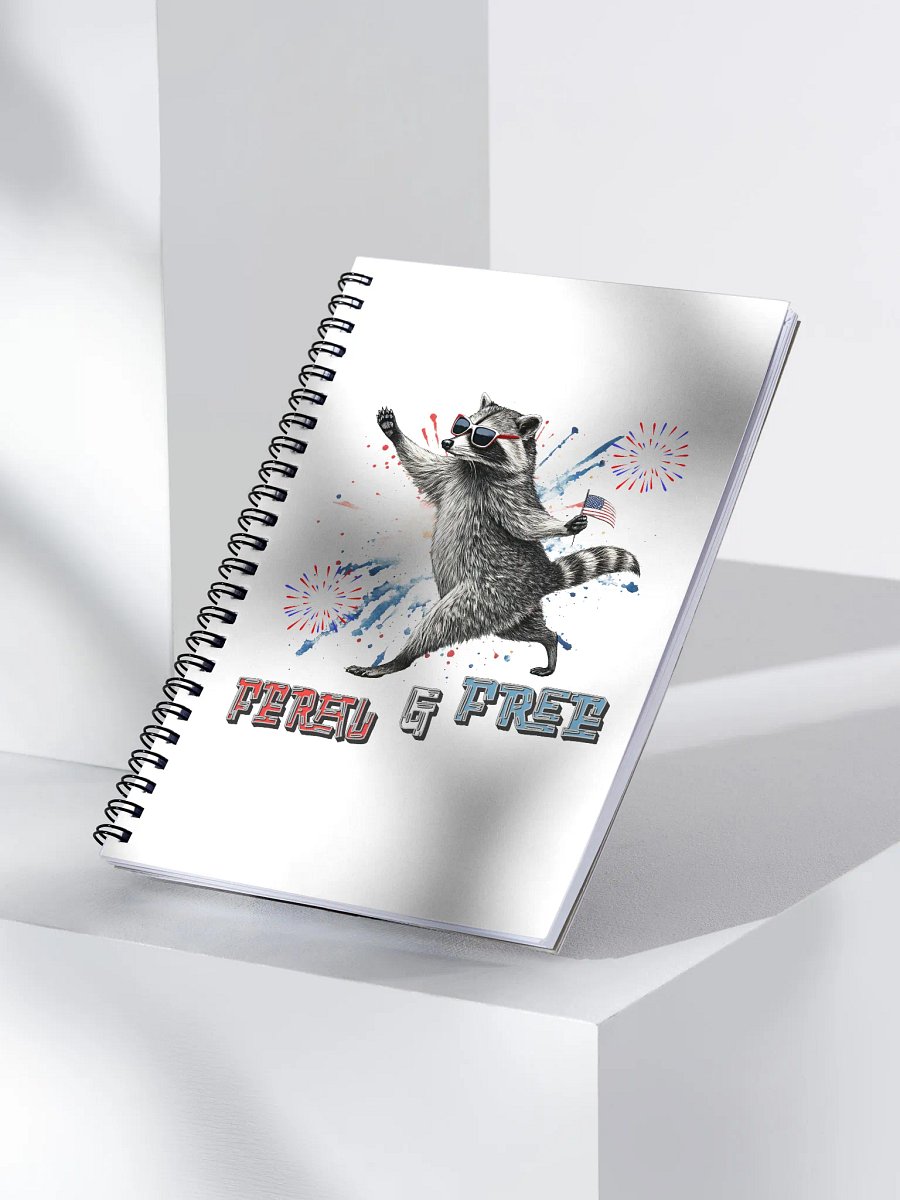 Feral And Free Raccoon Celebration Spiral Notebook product image (3)