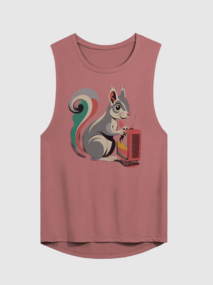 Whimsical Squirrel TV Time Muscle Tank product image (1)