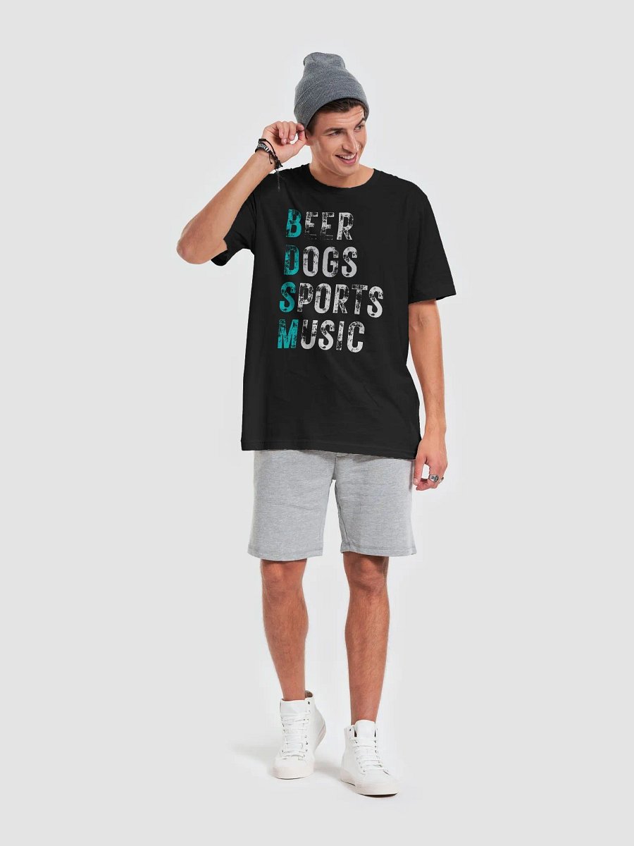 Beer Dogs Sports Music T-Shirt – Funny Teal Shirt Gift for Men and Women product image (4)