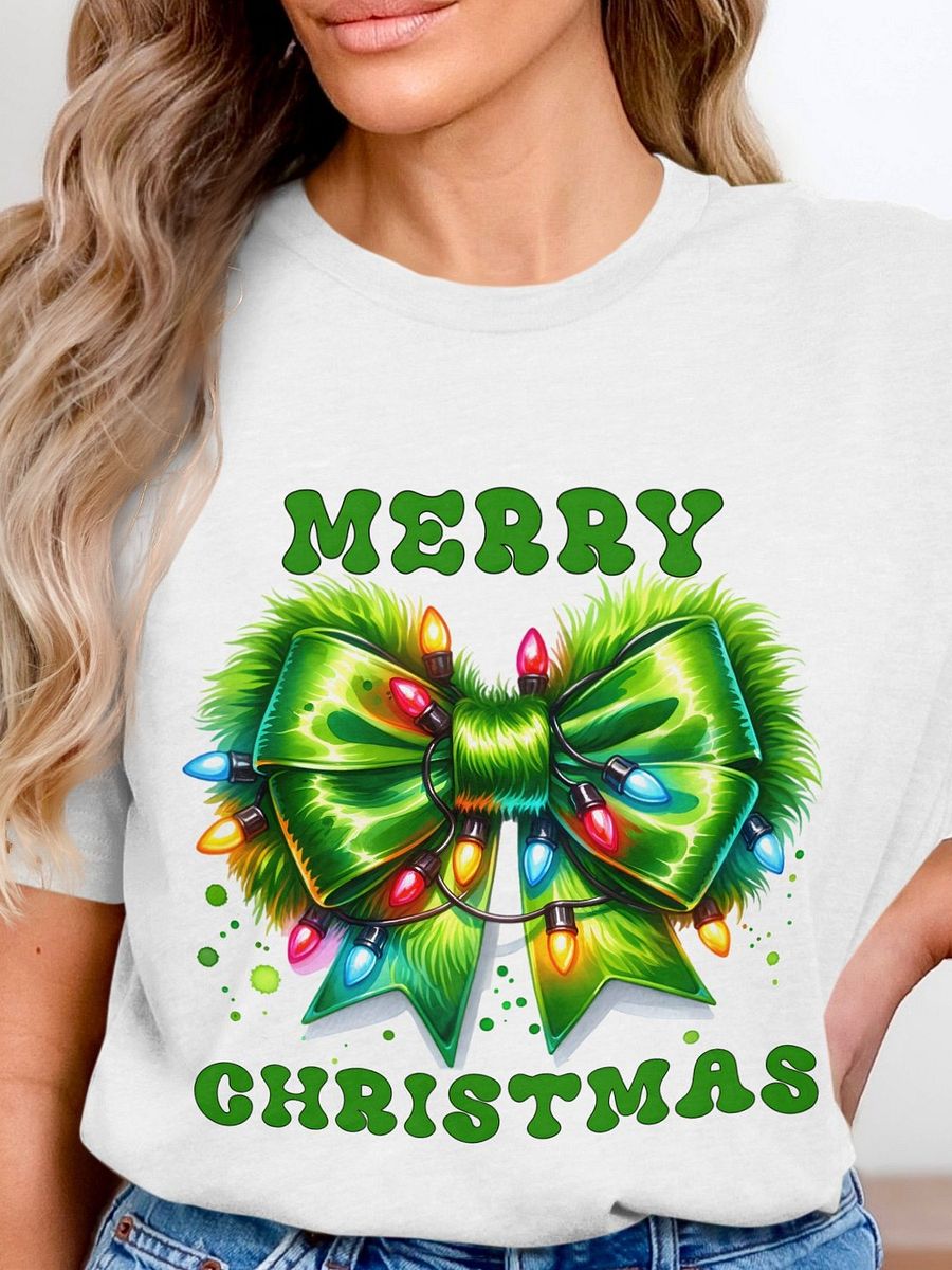 Furry Holiday Christmas Bow Graphic Tee product image (82)