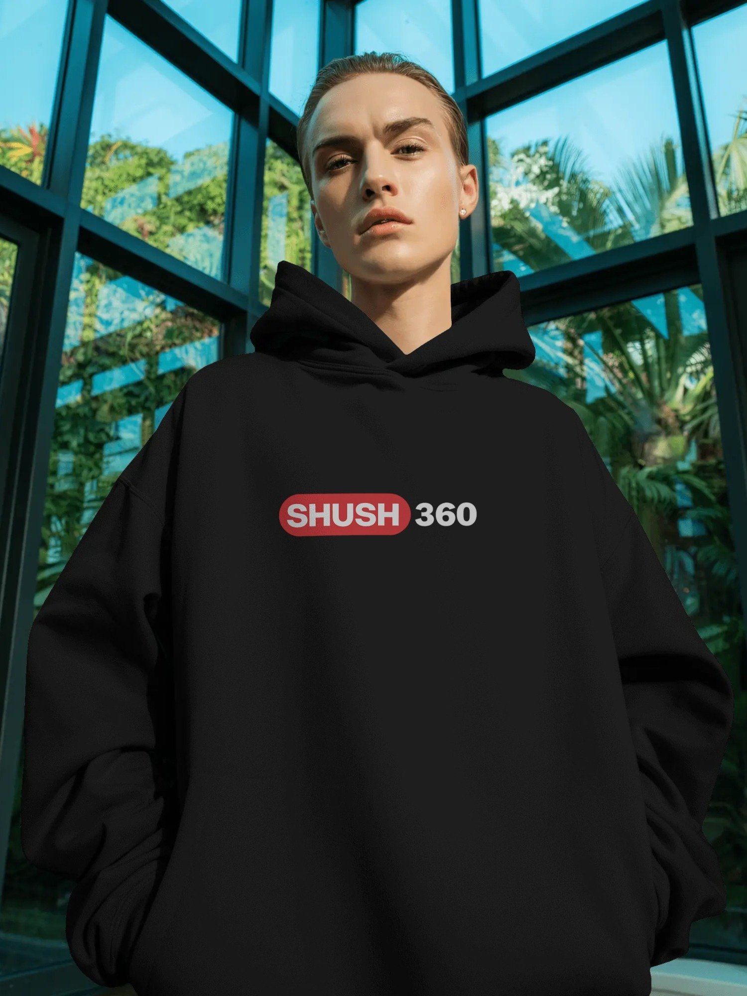 SHUSH360 — Black Signature Hoodie product image (4)