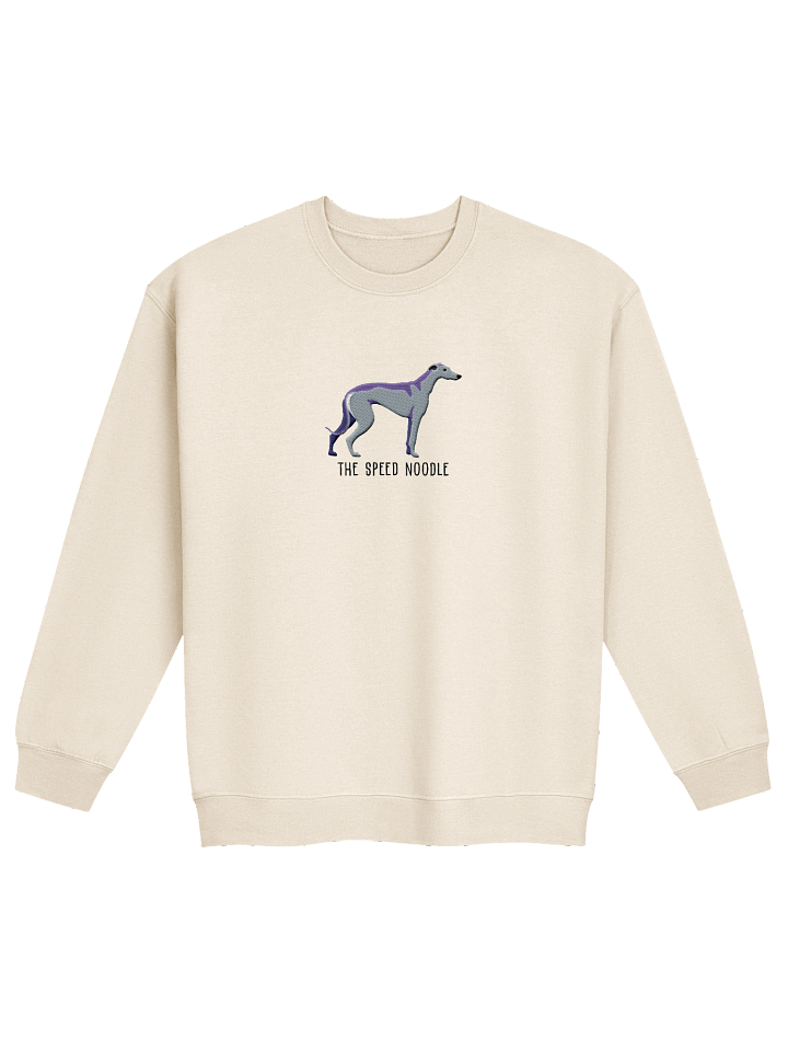 The Speed Noodle Sweatshirt (Embroidered) of an English Greyhound(Blue) product image (21)