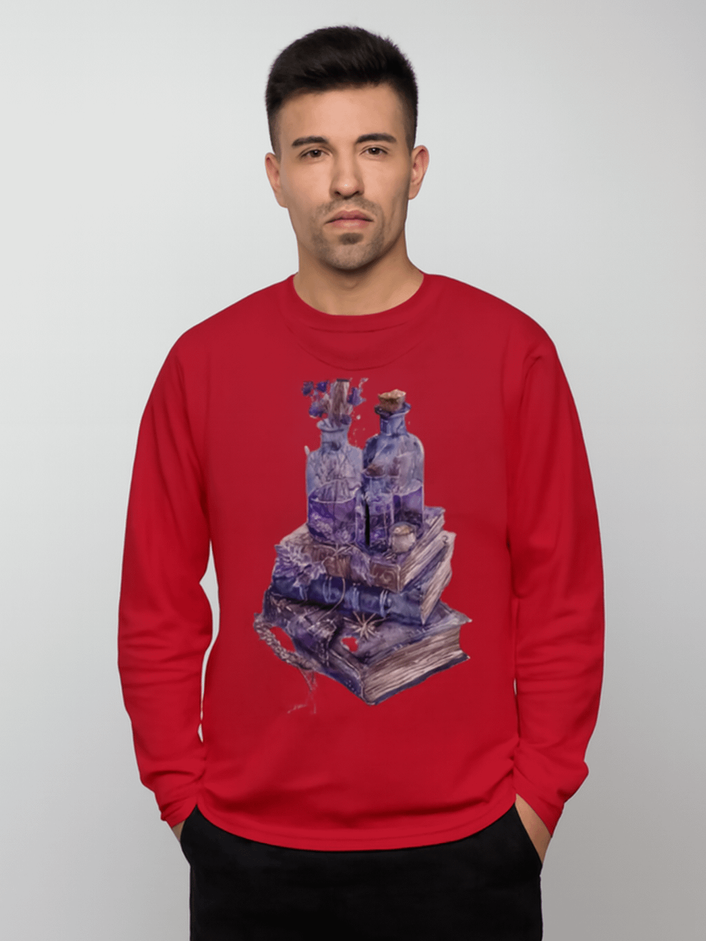 Books and Bottles - Vintage Aesthetic Long Sleeve T-Shirt product image (1)