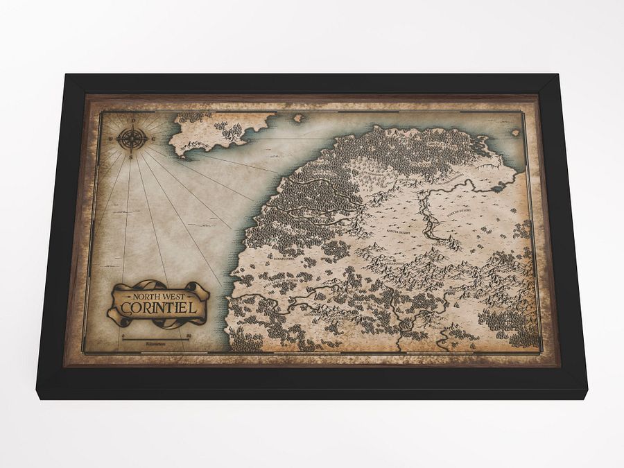 Framed North West Corintiel Map product image (5)