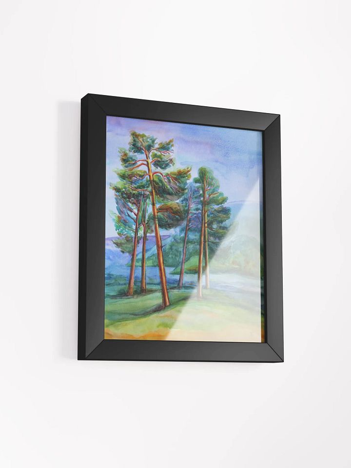Serene Vista Framed Matte Poster - Pine Forest and Hills product image (12)