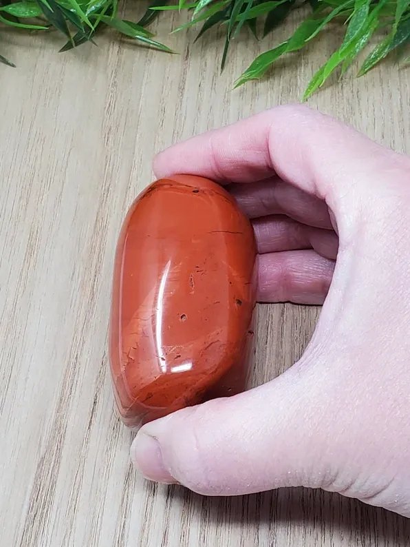 Red Jasper Palm Stone (Stone E) – Grounding Crystal for Strength & Stability | One-of-a-Kind Healing Stone product image (4)