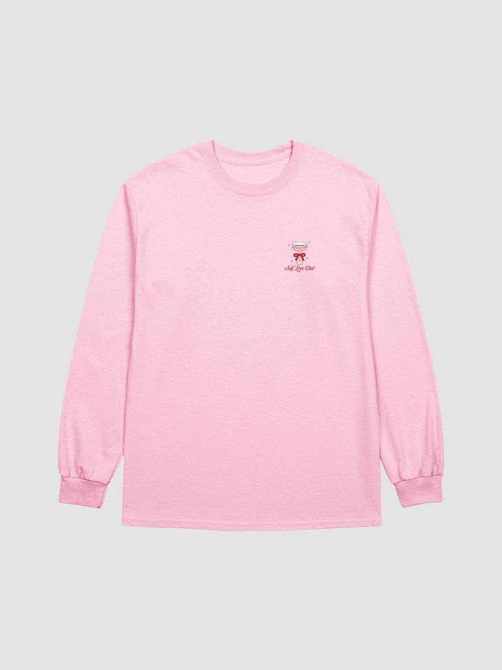 self love club printed long sleeve [red lettering] product image (1)