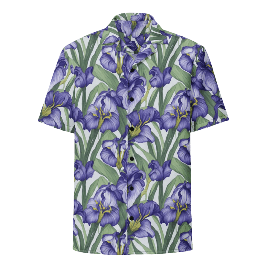 Floral Pattern Iris Flowers Hawaiian Shirts product image (1)