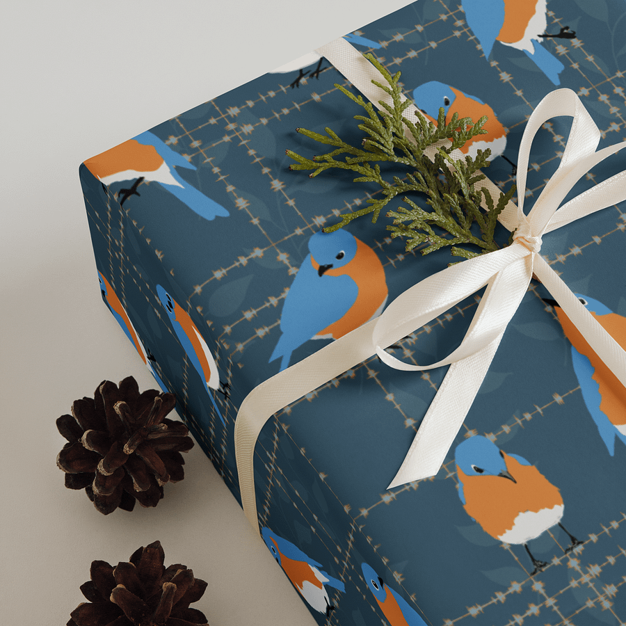 Bluebird Wrapping Paper Set 2 in Blue product image (10)