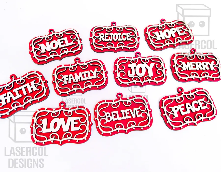 Christmas Ornaments / Plaques - Laser Cut Files product image (9)