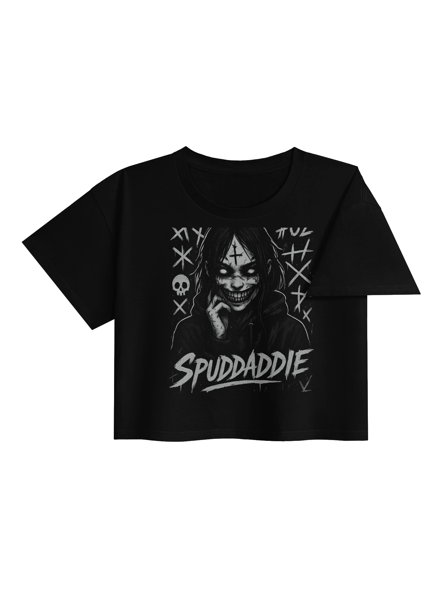 SpudDaddie // Blackout Curse Crop Tee product image (4)