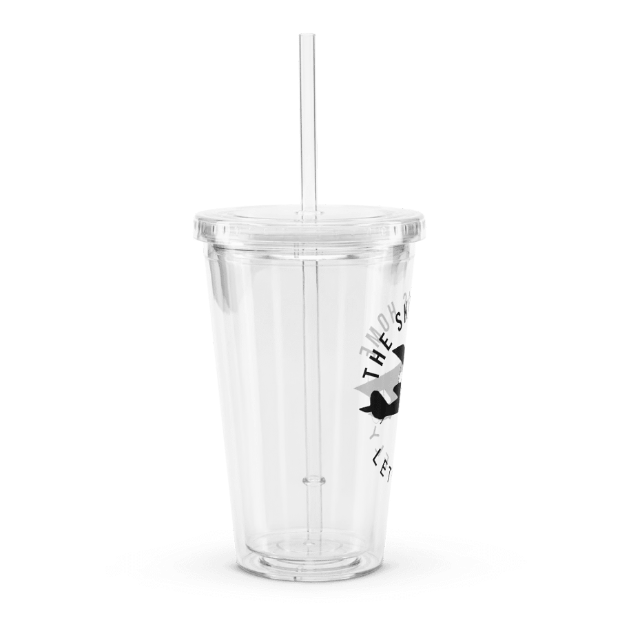 The Sky is Home - Let's Fly - Double Wall Clear Plastic Tumbler product image (3)