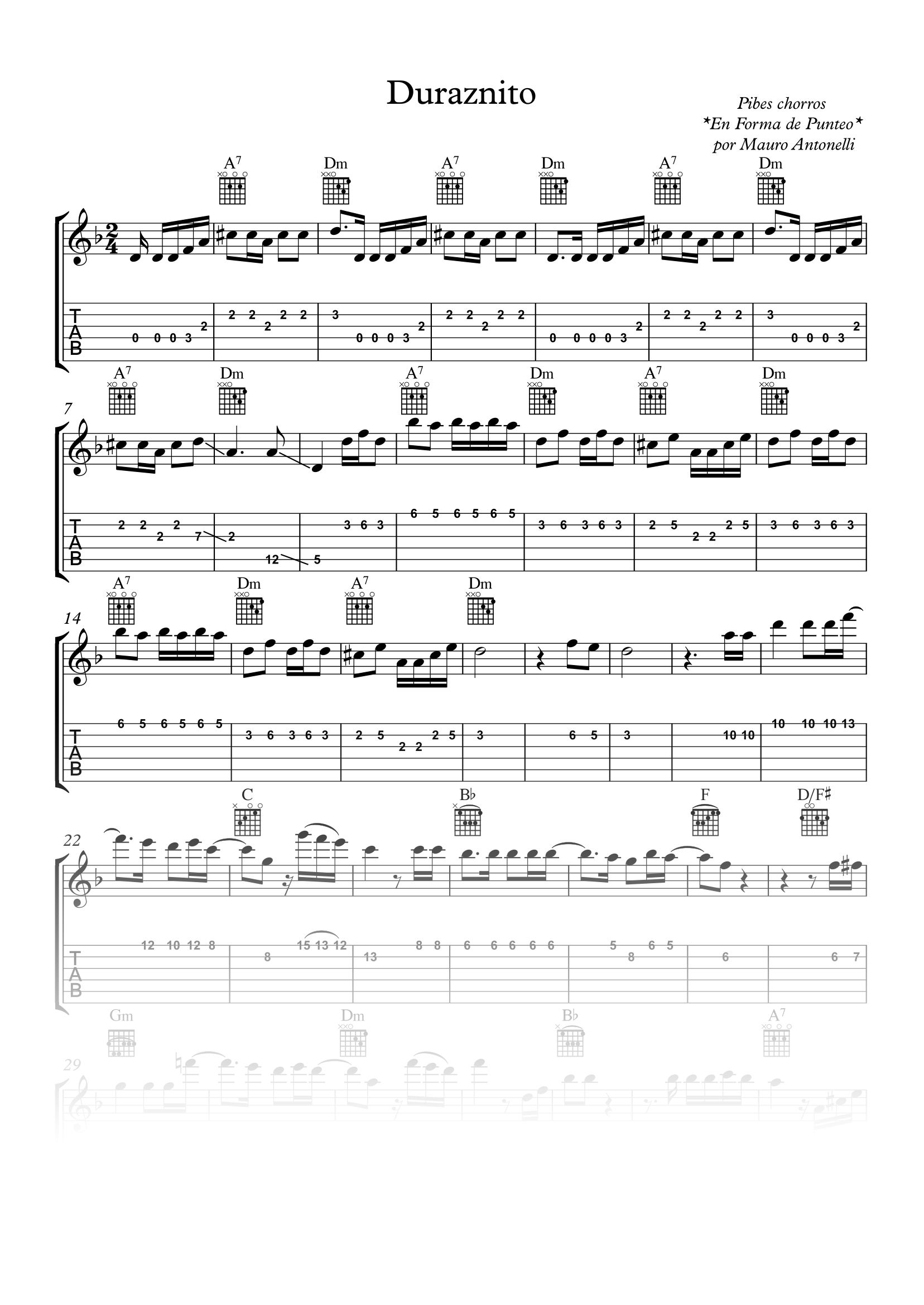Duraznito - Partitura + Tabs + Acordes + Pista product image (1)