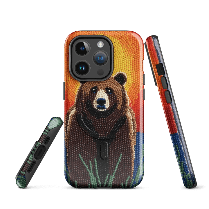 Sunrise Bear Faux Beadwork iPhone® Tough Case product image (3)