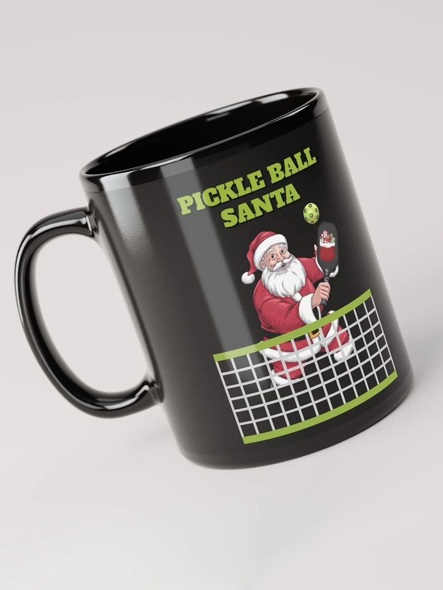 Pickle Ball Santa - Christmas Design Black Mug product image (6)