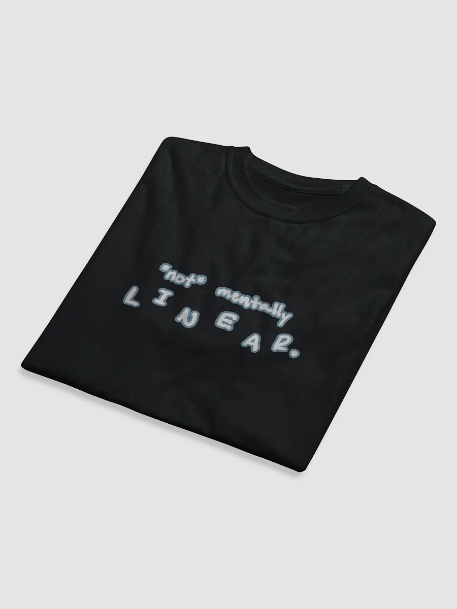 *not* mentally linear (lined design, #709AAF) unisex eco tee product image (8)